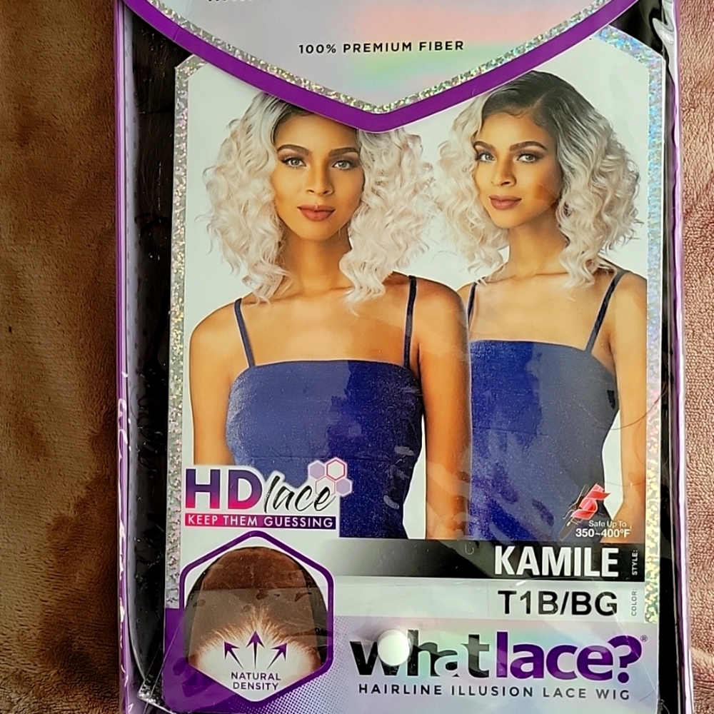 Sensationnel Cloud9 Swiss Lace Wig, Style Kamille, Color T1B/BG